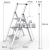 Luxury home folding armrest ladder thickened step miter ladder door aluminum alloy engineering mobile staircase