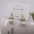 S925 silver needle bow knot pearl stud copper plated gold set 4A zircon simple fashion high quality jewelry