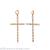 French style baroque style cross earrings 2019 new fashion design asymmetrical pearl set with diamond earrings