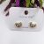 Yiwu S925 silver needle bear earring copper plated genuine gold set 4A zircon simple fashion high quality jewelry