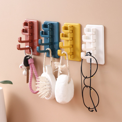 Creative ABS organ hook kitchen wall hanging nail-free door hanging hook bathroom wall non-trace sticky hook