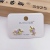 S925 silver needle colored bird earring copper plated genuine gold set 4A zircon simple fashion high quality accessories