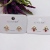 Spring S925 silver needle ear nail  copper plated genuine gold set 4A zircon simple fashion high quality accessories