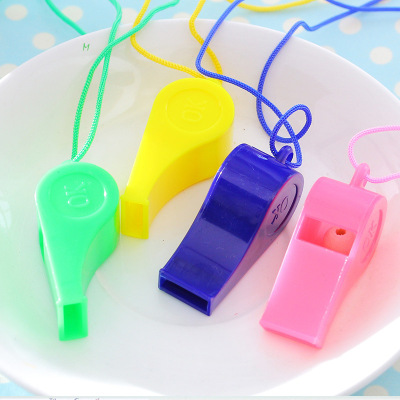 Plastic whistle children toys color cheer referee whistle fans students small gifts wholesale ok whistle ball