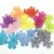 Color Mid-Hole Love Frosted Five Petal Flower Multi-Color New Frosted Flower Bead DIY Beaded Finished Accessories Material
