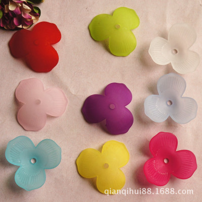 Manufacturers Direct color Frosted Flowers 33mm Middle hole three-petal Receptacles DIY retrospective hairpin Accessories Materials, known as lily flower