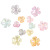 Factory Direct Sales Plastic Petals Transparent Plating Color Five-Petal Flower Holder DIY Handmade Flower Material Acrylic Loose Beads Accessories