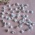 Factory Direct Sales Pure White Acrylic 12mm Flower Cream Beads DIY Children String Beads Decorations Material Accessories