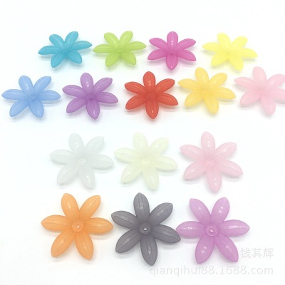 Frosted plastic flower transparent acrylic six-leaf Daisy flower tiara accessories tiara