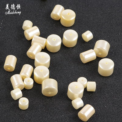 ABS Material Straight Hole Rice White Pearl Column DIY Beads Accessories Manufacturers Direct Wholesale Beads