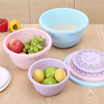 6624 small size fashion multi-function sifter with lid fruit and vegetable sifter manufacturer wholesale