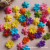 Factory Direct Selling 6*16mm solid color Acrylic Five--petal Bead center hole love Mosaic Beaded material