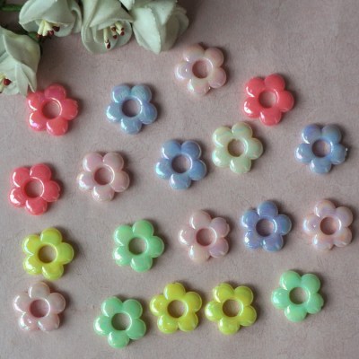 As it is known, Manufacturers direct Plated Hollow out flowers 18mm strand DIY children's beaded materials