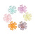 Factory Direct Sales Transparent Plating Color Love Flower Holder Rainbow Five Petal Flower Acrylic Handmade Earrings DIY Accessories