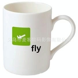 High quality bone China mug 10oz straight bone China mug, thermal transfer bone China white mug
