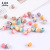 Coloured acrylic washing Buddha beads 10mm straight hole washing Beads children Beaded Educational toy materials powder Beads wholesale