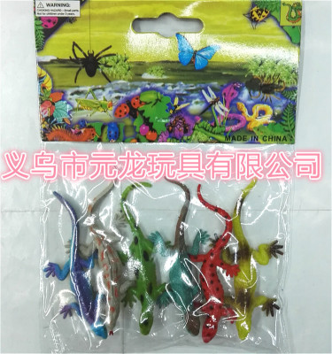 Plastic lizard chameleon 6 sets are hot sellers