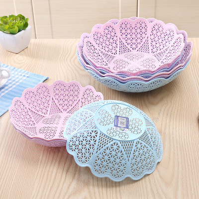 6621 factory wholesale color plastic heart design fruit tray fruit and vegetable basket