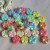 Manufacturer Direct Selling 19mm Acrylic Spring Color five flower color Hole Flowers DIY Korean hair Accessories