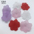 Acrylic loose beads ornaments in the middle hole of the frosted flower pieces hair hairpin wedding headgear joker diy beads simple production