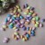 Manufacturing Direct Acrylic Washing Oval Beads 8*12mm color Washing Spiral Beads DIY Beaded materials