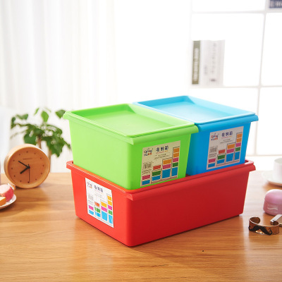 Plastic storage box snacks storage box has a cover sorting box sundry storage box toys storage desktop storage