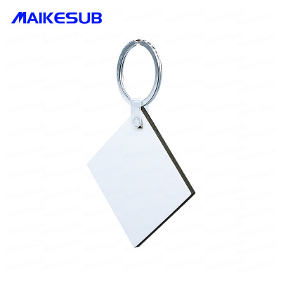 Heat transfer printing wood key chain MDF key chain can print photo creative key chain manufacturers direct selling wholesale