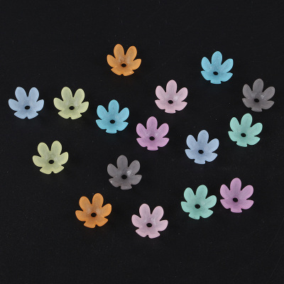 Factory Direct Sales Acrylic Frosted Six Claw Flower DIY Hair Accessories Hairpin Headdress Accessories Beads Material Jewelry Wholesale
