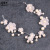 Acrylic loose beads ornaments in the middle hole of the frosted flower pieces hair hairpin wedding headgear joker diy beads simple production