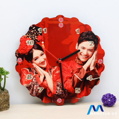 Can be customized photo heat transfer printing clocks and clocks beautiful creative decoration frameless picture clock furnishing products
