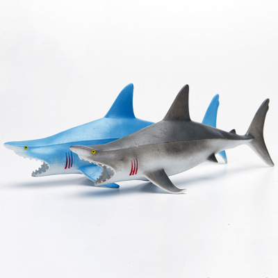 PVC imitation Marine animal toys with pinching sound imitation shark model children early education cognitive products
