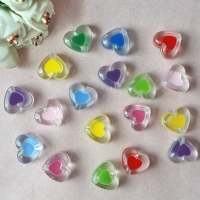Manufacturing Direct Love Beads in Beads 16mm Nectarine Heart Beads Heart Acrylic Beads Beaded Material Accessories