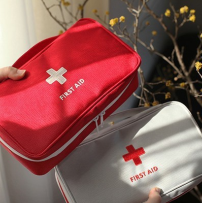 Medical package outside the door medical package medical package first aid package travel aid package medicine package