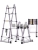 Ladders indoor multifunctional folding Ladders aluminum alloy expansion ladder thickened elevating miter stairs