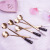 Japanese innovative rose flower scoop candy-colored ceramic handle coffee mixer scoop ice cream spoon manufacturers direct sale