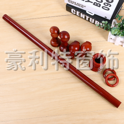 Reddish Brown Roman bar curtain rod Single bar wall top with Perforated thickened alloy Curtain track 2019 new product