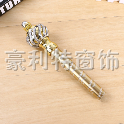 Decoration Honor Production Golden Crown Model curtain rod thickening aluminum Alloy Roman Rod Head Holly window