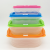 Plastic rainbow crisper set food square lunch box with stomata