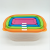 Plastic rainbow crisper set food square lunch box with stomata