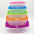 Plastic rainbow crisper set food square lunch box with stomata