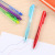 Press Plastic Ball-Pen Crystal Transparent Writing Stationery Red Blue Neutral Oil Pen Customizable Factory Wholesale