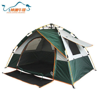 Two-Person Outdoor Tent Automatic One-Door Three-Window Sunshade Camping Tent Customizable Style and Wholesale