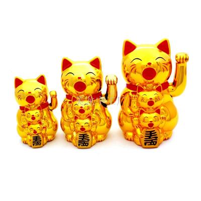 Electric wave hand to attract wealth wish three cats opening gifts creative gifts \\\"meilongyu boutique\\\" manufacturers direct sales