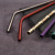 Collapsible Stainless Steel Straw Cross-Border New Arrival Color Metal Milk Tea Straw Mouthpiece