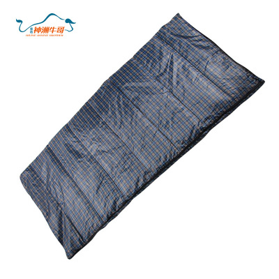 Shenzhou Niuge Factory Direct Sales Customized Wholesale Outdoor Camping Envelope Plaid Cloth Sleeping Bag SZ-S013
