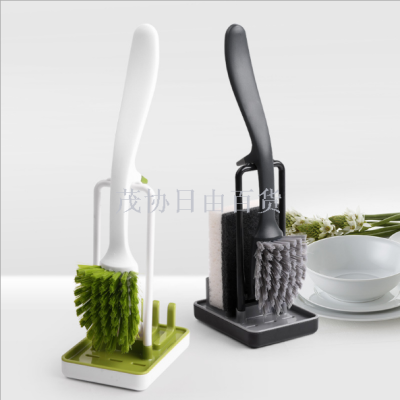 Wash dishes kitchen household cleaning Brush with Brush rack