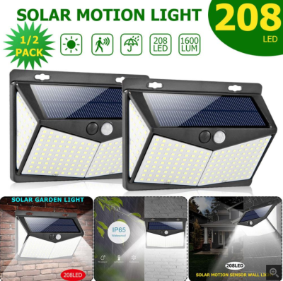 208LED solar body sensor wall lamp outdoor lighting waterproof light sense courtyard lamp solar street lamp