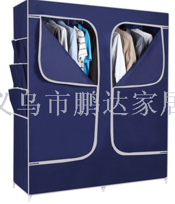Cloth cabinet folding wardrobe simple new 18 side pocket cloth cabinet multi layer wardrobe printing storage cabinet man