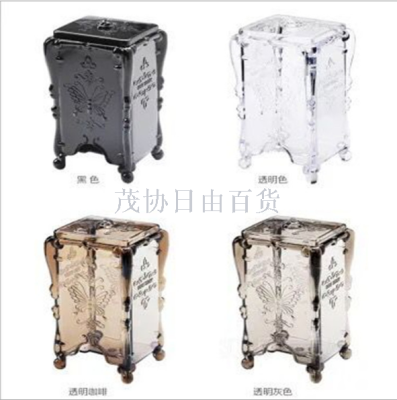 Anna sui style vertical butterfly rose cosmetic cotton storage box cotton ball storage box