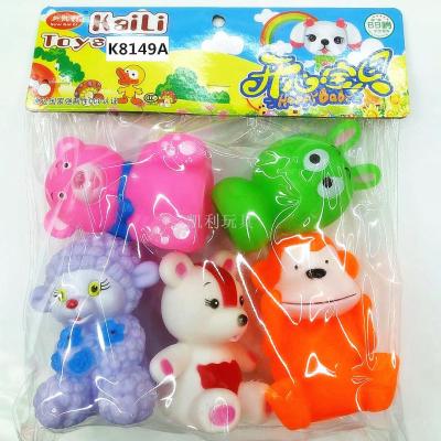 [factory direct selling] gummy bear rabbit lamb ape beach play baby bath toy pinching toy